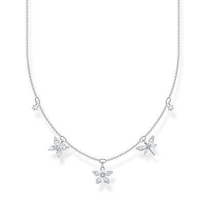 Thomas Sabo Necklace Flowers Silver