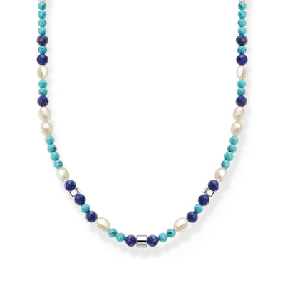 Thomas Sabo Necklace with blue stones and pearls