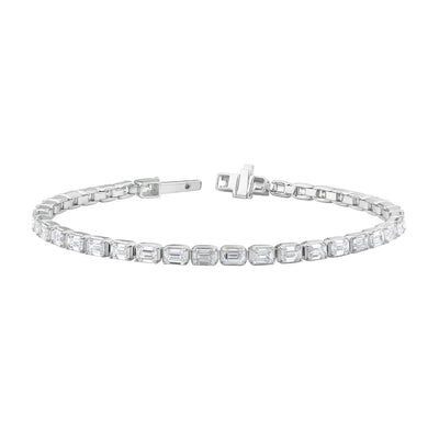 7.25ct Lab Grown Diamond Bracelet in 18K White Gold