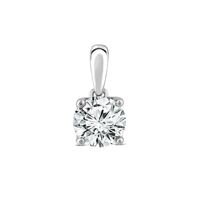 0.50ct Lab Grown Diamond Pendant in 18K White Gold