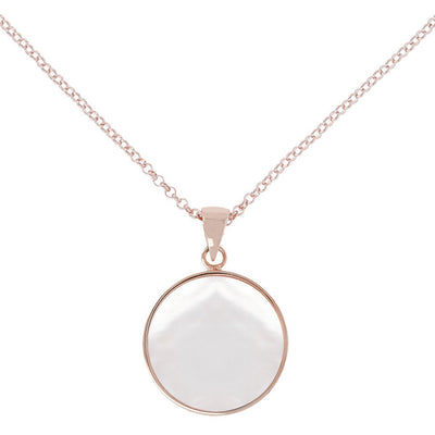 Bronzallure Mother of Pearl  Disc Necklace