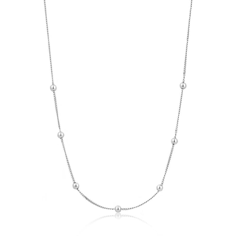 Ania Haie Modern Beaded Necklace - Silver