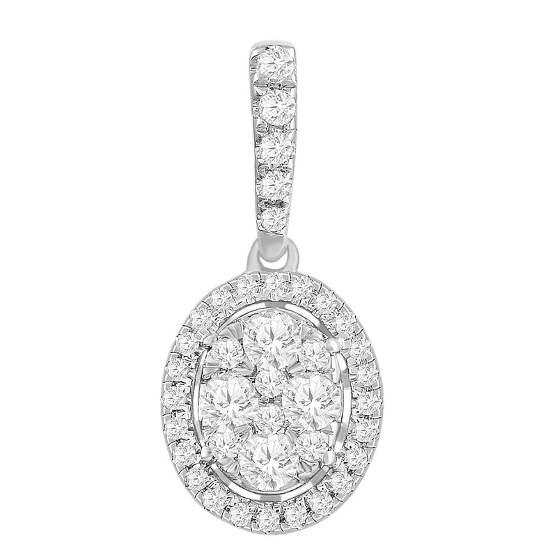 9K WHT GOLD 0.33CT DIAMOND PENDANT