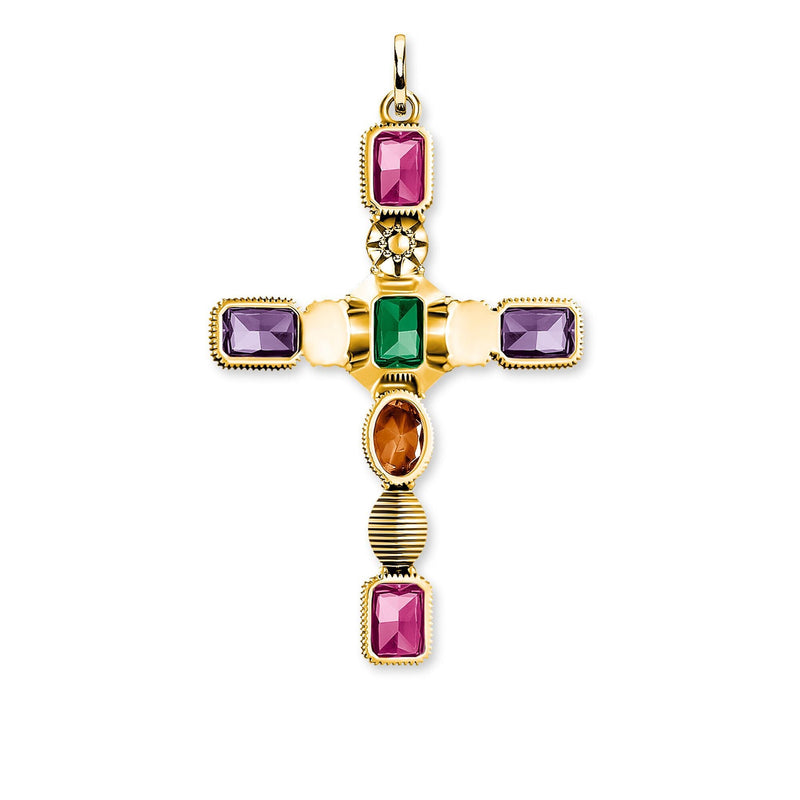 Thomas Sabo Pendant Cross Colourful Stones