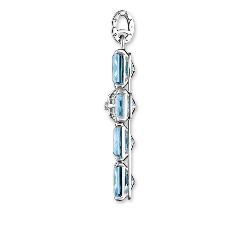 Thomas Sabo Pendant Cross Large Blue Stones With Star