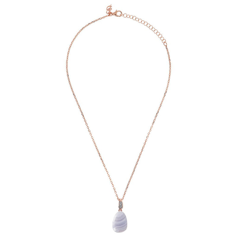 Bronzallure Necklace With Stone Pendant And Pave Details