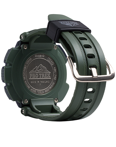 Casio Protrek Triple Sensor Green Watch PRG240 3D Watch Direct