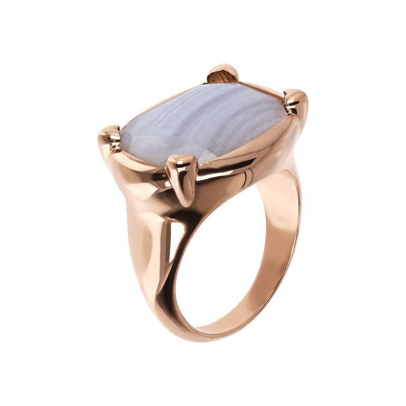 Bronzallure Queen Blue Lace Agate Ring