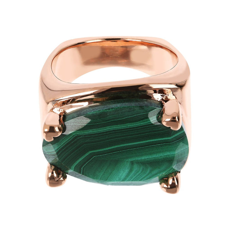 Bronzallure Romantic Malachite Ring