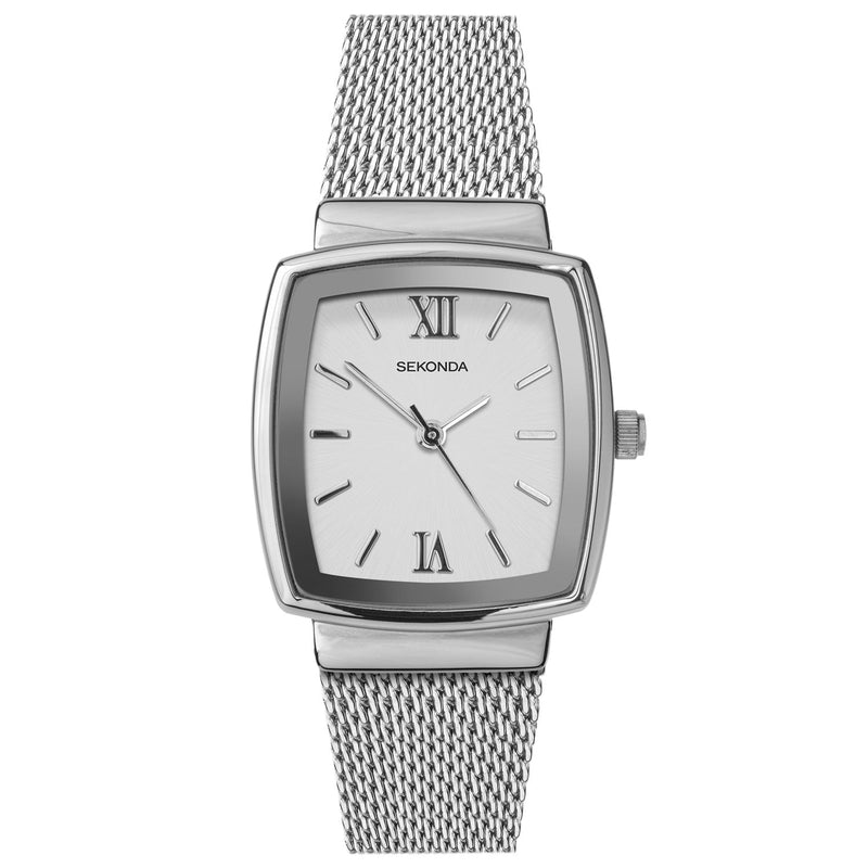 Sekonda Silver Case Silver Dial Mesh Womens Watch