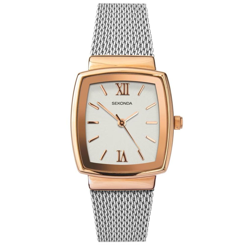 Sekonda Rose Gold and Silver Bracelet Watch SK40074