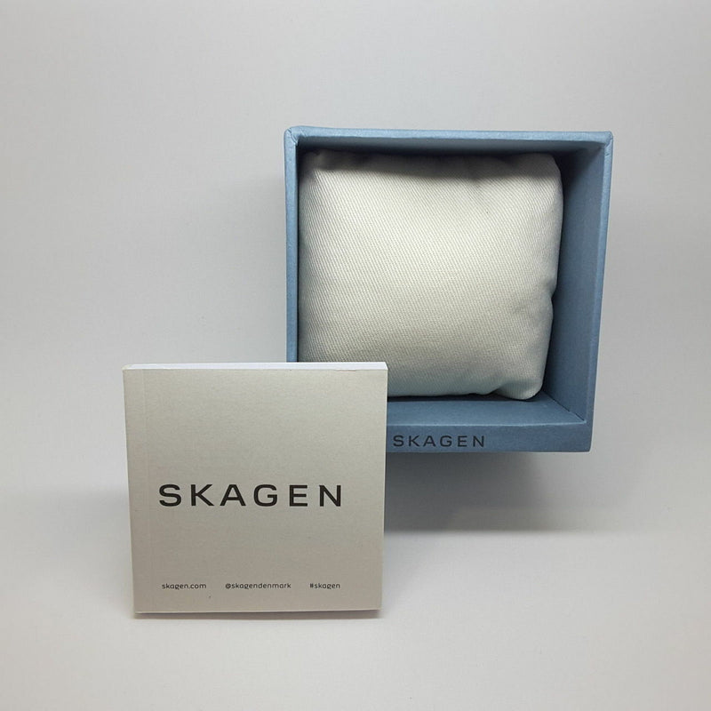 Skagen Signature White Dial Brown Leather Mens Watch SKW6374