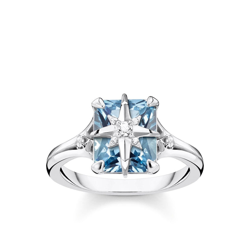 Thomas Sabo Ring Blue Stone With Star