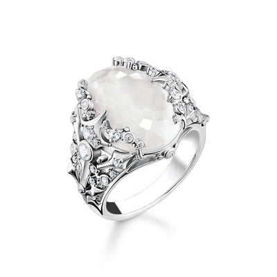 THOMAS SABO Ring milky quartz silver