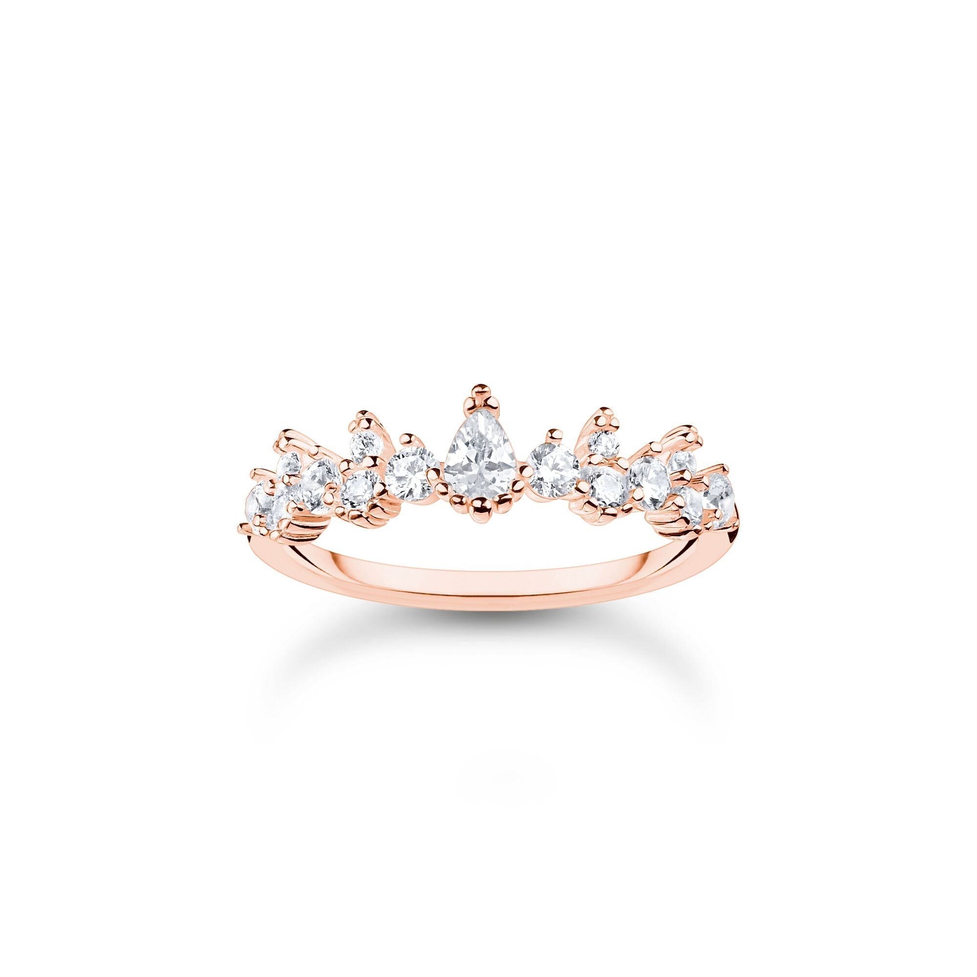 THOMAS SABO Ring ice crystals rose gold