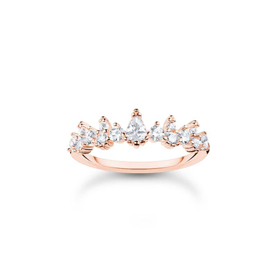 THOMAS SABO Ring ice crystals rose gold