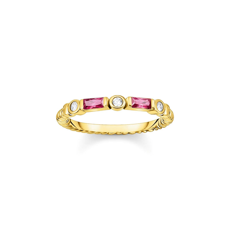 THOMAS SABO Red And Gold Band Ring