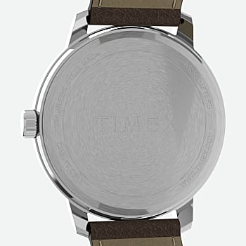 Timex Easy Reader Bold Brown Leather Strap Men's Watch T28201