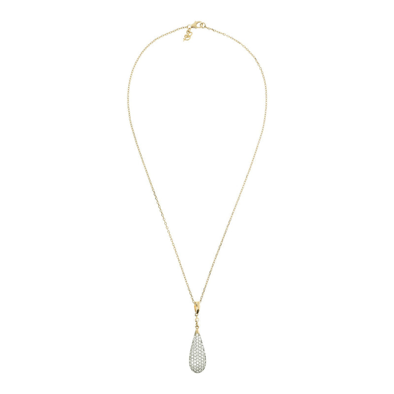 Bronzallure Pave Drop Golden Pendant Necklace