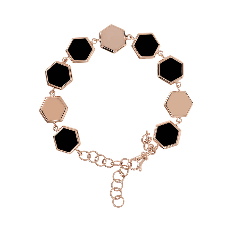 Bronzallure Multi Hexagonal Bracelet