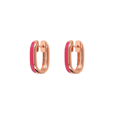 Bronzallure Miss Fuchsia Enamel Earrings