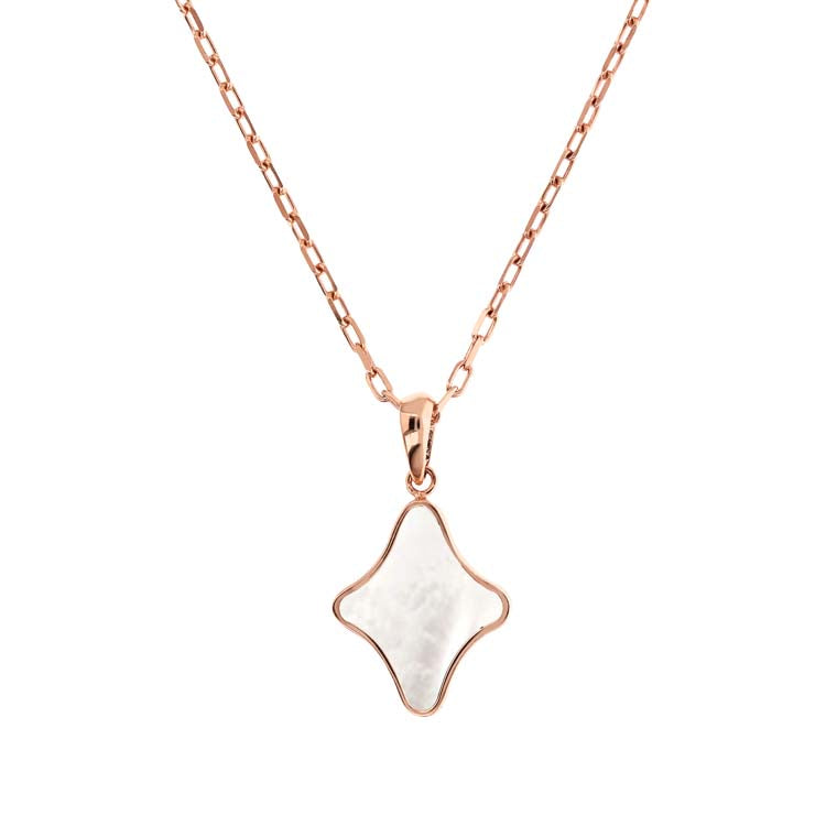 Bronzallure Alba White Mother of Pearl Necklace