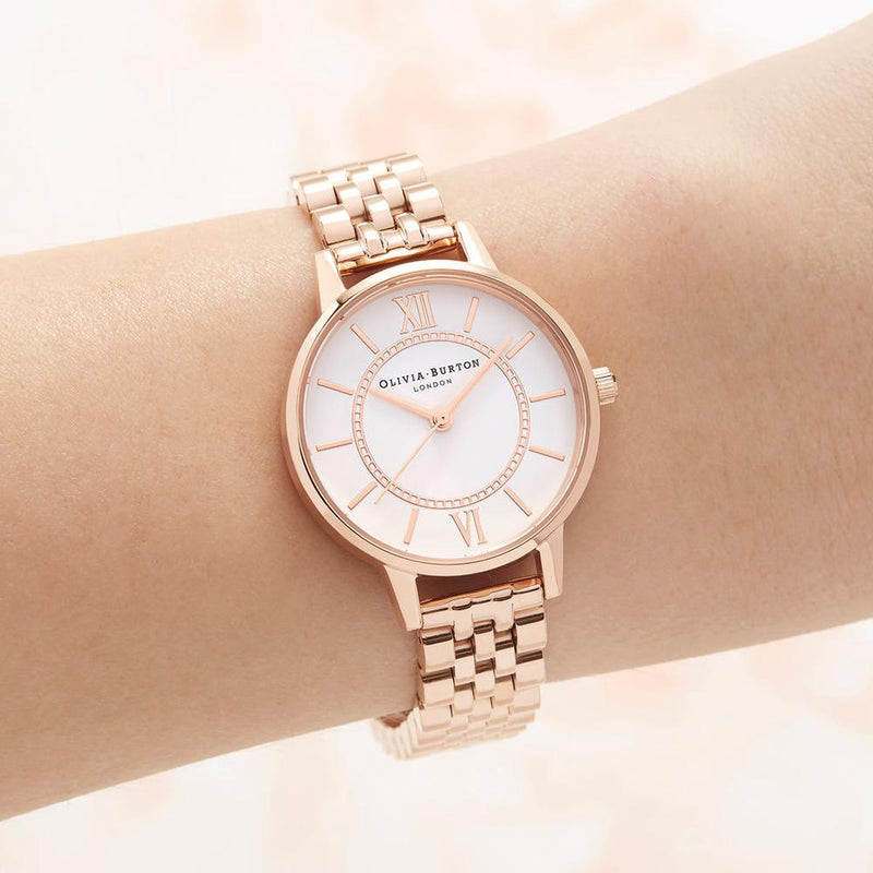 Olivia Burton Wonderland Rose Gold Bracelet Watch - Rose Gold