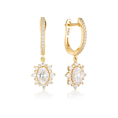 GEORGINI ICONIC BRIDAL ELOISE EARRINGS GOLD