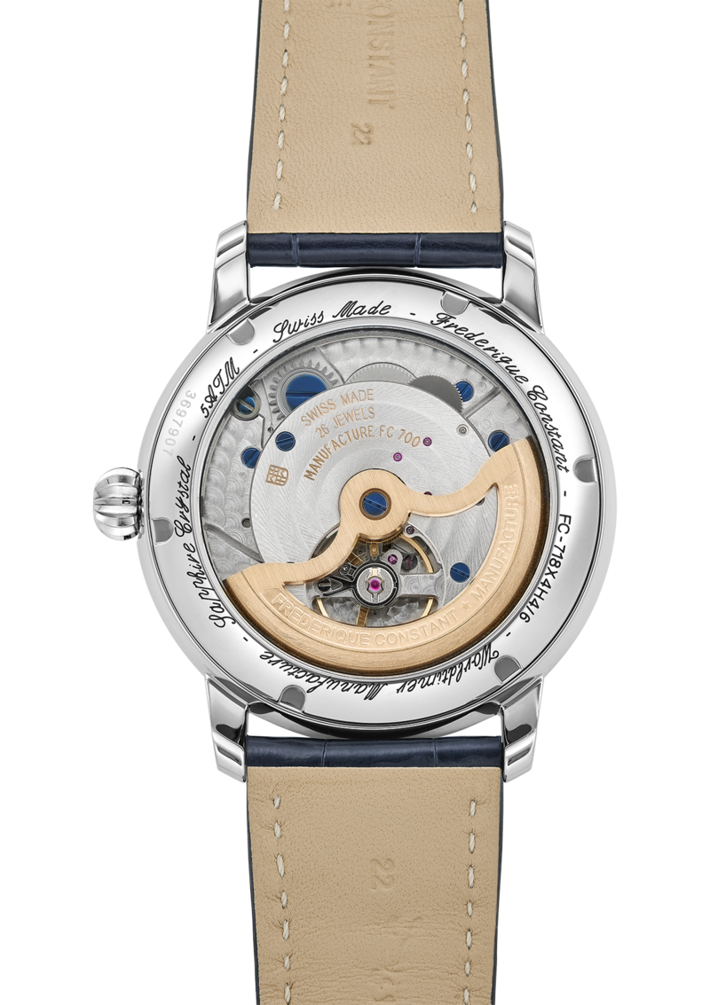 Frederique Constant White Dial Worldtimer Automatic Watch FC-718WM4H6