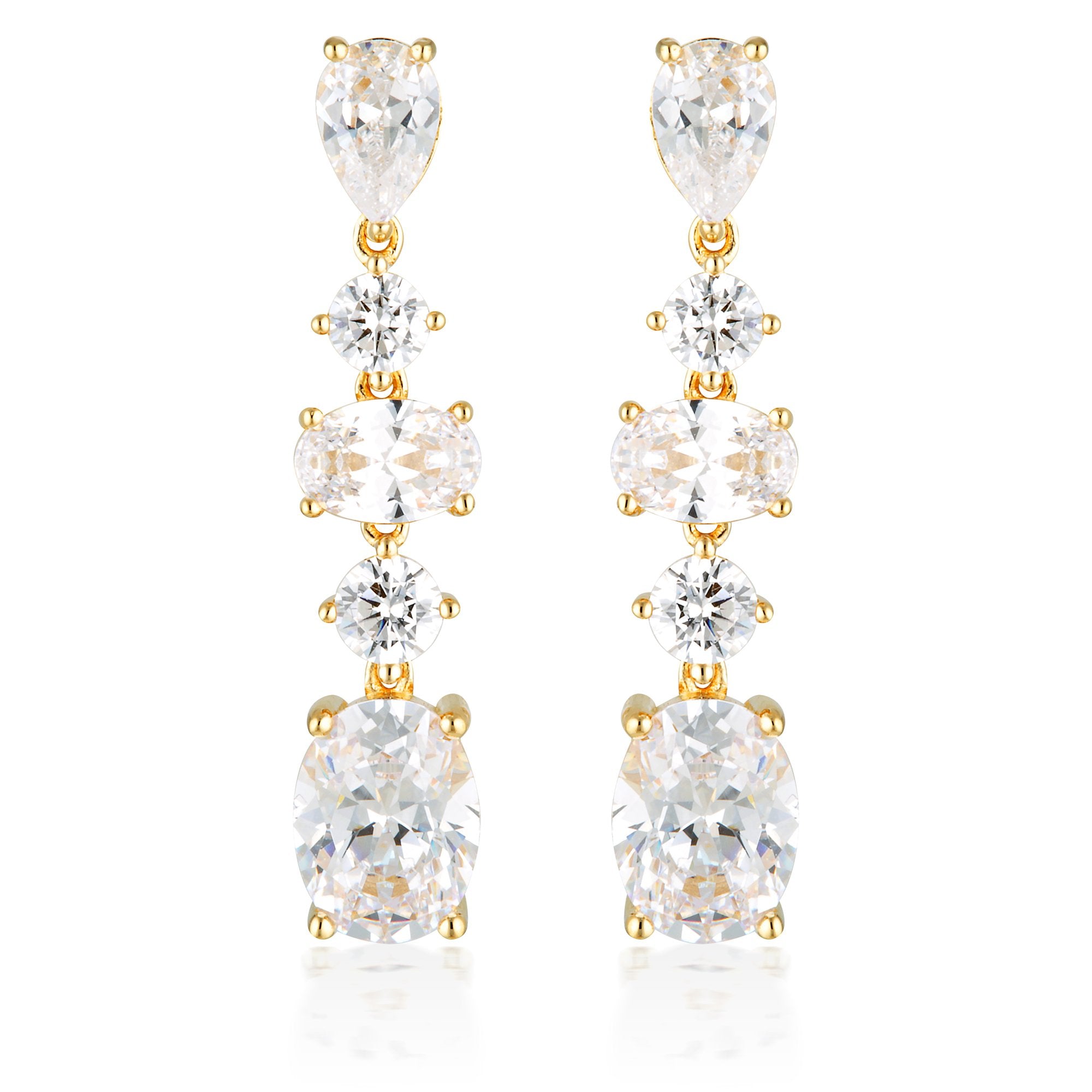 GEORGINI ICONIC BRIDAL CHRISTINA EARRINGS GOLD