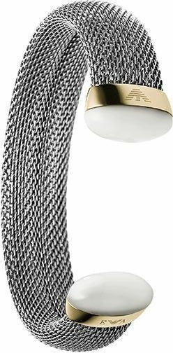 Emporio Armani Silver Mesh Women's Elegant Cuff Bracelet EGS1997710