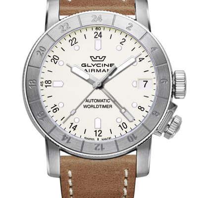 Glycine Airman 46 GMT Brown Leather Band Watch GL0058 Watch
