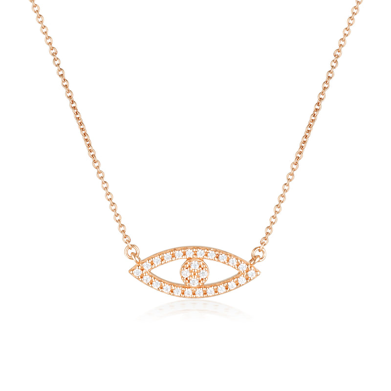 GEORGINI ROCK STAR EVIL EYE ROSE GOLD PENDANT