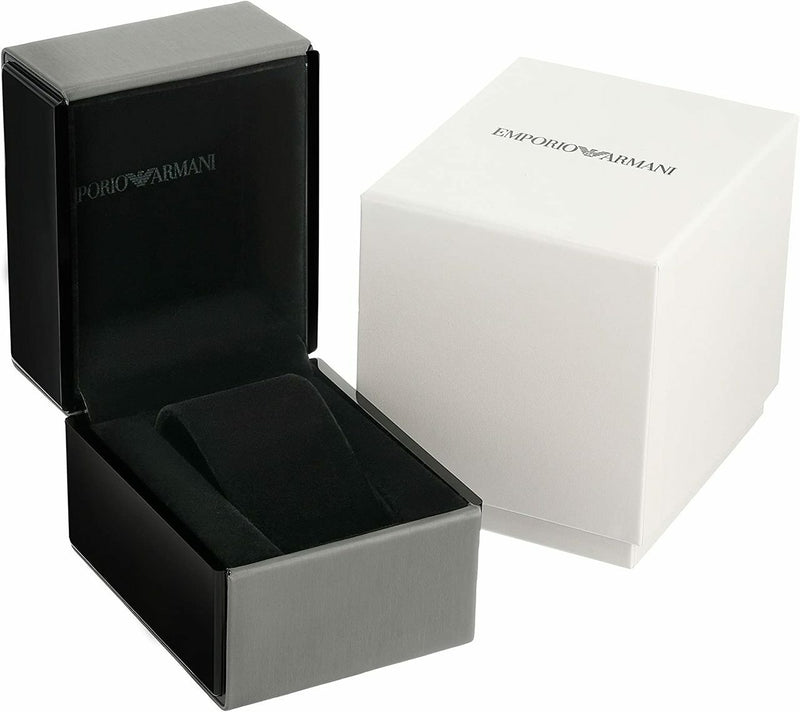 Emporio Armani Black Leather Mens Watch with Sleek Dial AR11276