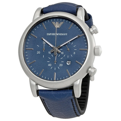 Emporio Armani Luigi Chronograph Blue Dial Mens Watch