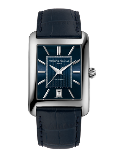 Frederique Constant Classics Carree Automatic Blue Leather Band Watch FC-303N4C6