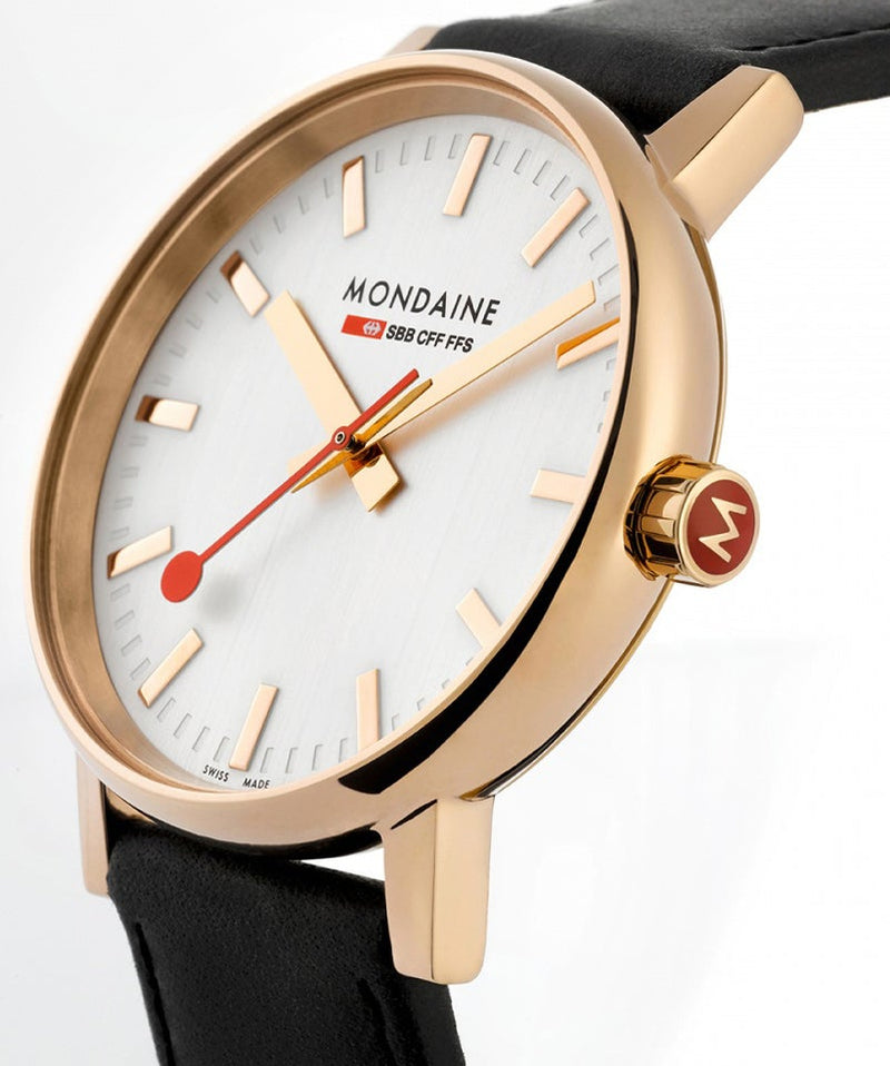 Mondaine Official EVO2 Rose Gold Stainless Steel Watch MSE.30112.LB