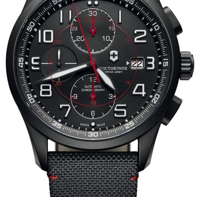 Victorinox Airboss Black Edition Automatic Chronograph Black Dial
