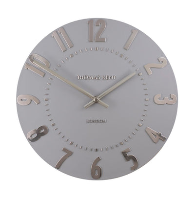 Thomas Kent Mulberry Wall Clock Silver Cloud 30cm 24690