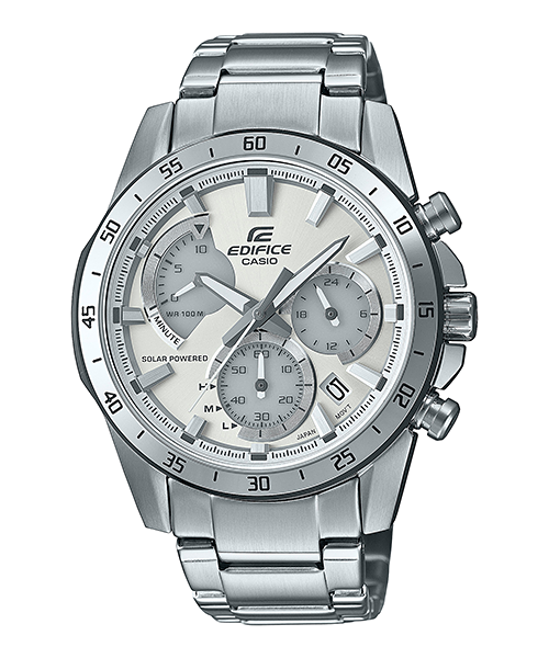 Casio Edifice Chronograph Solar Powered Silver Watch EQS930MD-8A