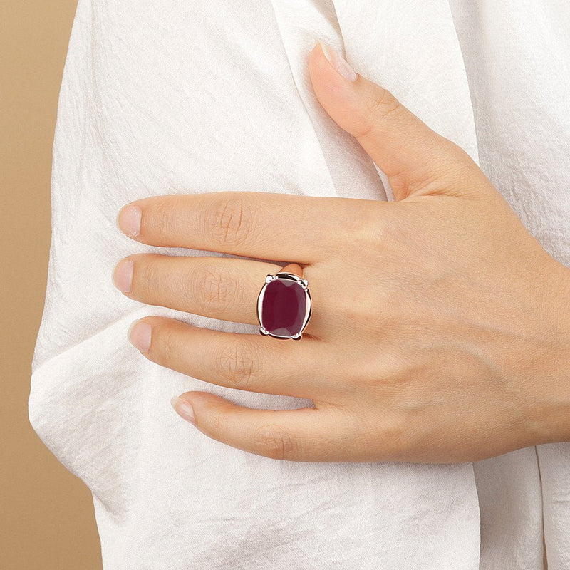 Bronzallure Queen Plum Agate Ring